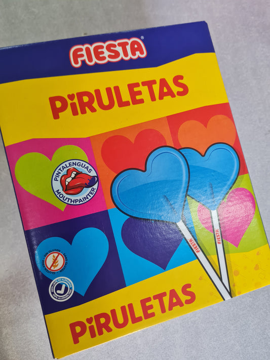Piruletas CorazĂłn Azul 80uds