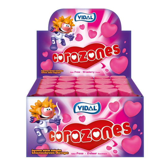 Corazones Fresa estuche 75 uds