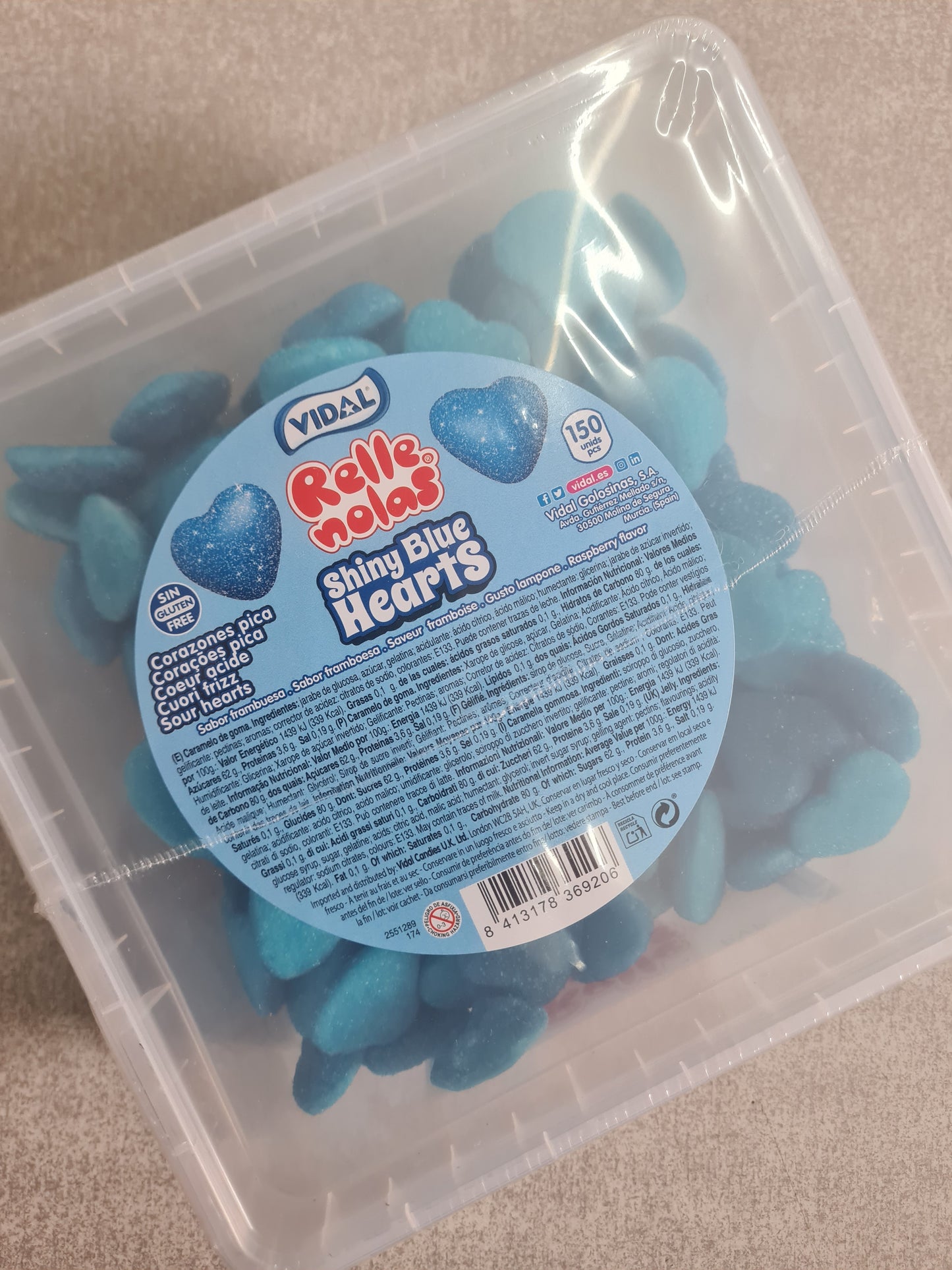 Shiny Blue Hearts Rellenolas 150 uds.